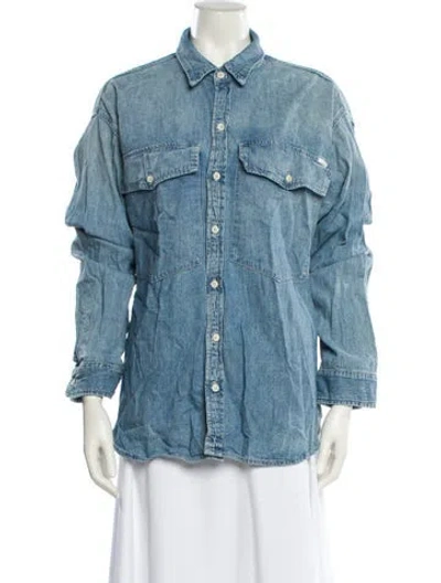 Pre-owned Mother Denim Jacket In Blue