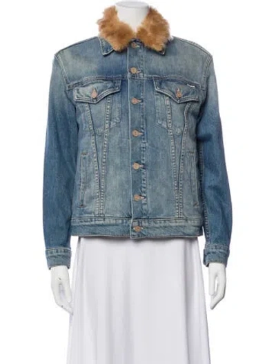 Pre-owned Mother Denim Jacket In Blue