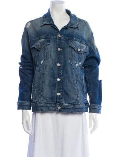 Pre-owned Mother Denim Jacket In Blue