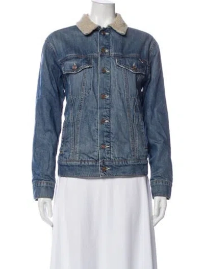 Pre-owned Mother Denim Jacket In Blue