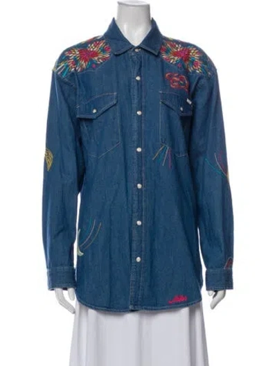 Pre-owned Mother Denim Jacket In Blue