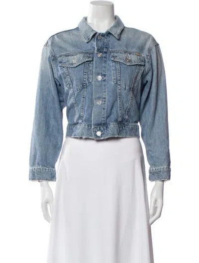 Pre-owned Mother Denim Jacket In Blue