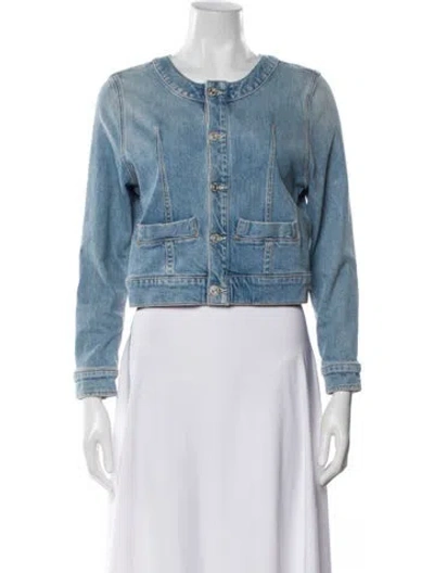 Pre-owned Mother Denim Jacket In Blue