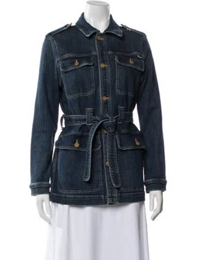 Pre-owned Mother Denim Jacket In Blue