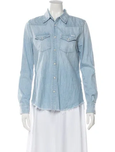 Pre-owned Mother Denim Jacket In Blue