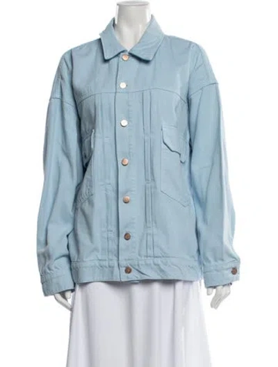 Pre-owned Mother Denim Jacket In Blue
