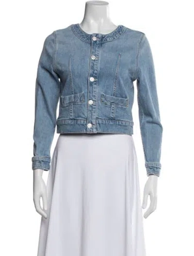 Pre-owned Mother Denim Jacket In Blue