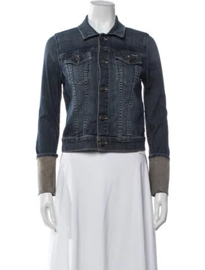 Pre-owned Mother Denim Jacket In Blue