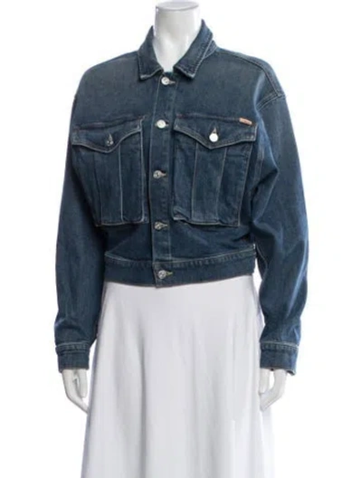 Pre-owned Mother Denim Jacket In Blue