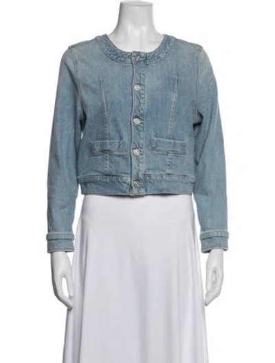 Pre-owned Mother Denim Jacket In Blue