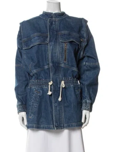 Pre-owned Mother Denim Jacket In Blue