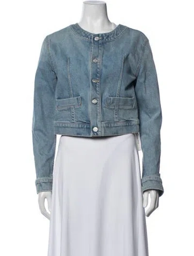 Pre-owned Mother Denim Jacket In Blue