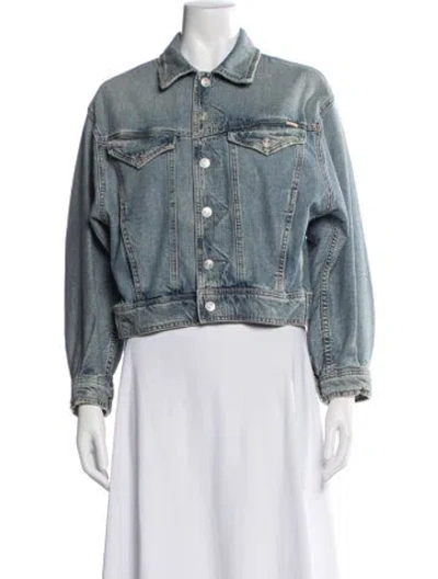 Pre-owned Mother Denim Jacket In Blue