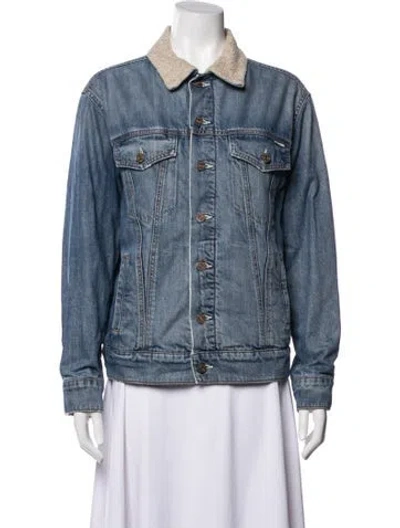 Pre-owned Mother Denim Jacket In Blue