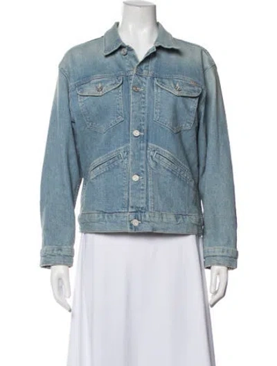 Pre-owned Mother Denim Jacket In Blue