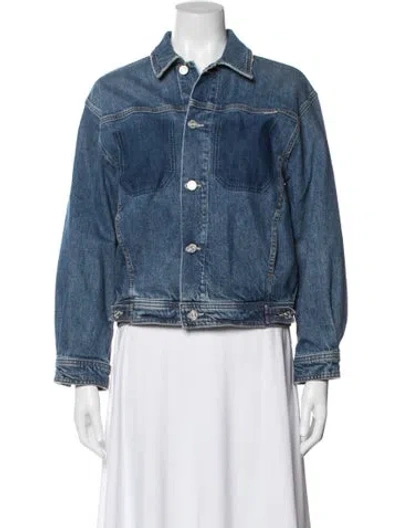 Pre-owned Mother Denim Jacket In Blue