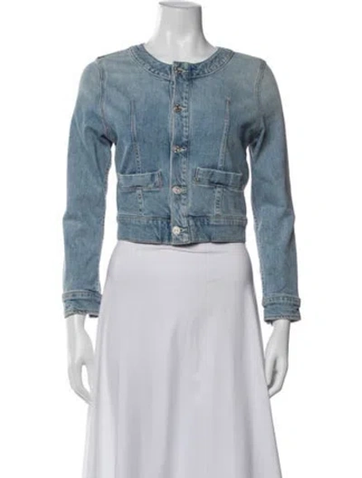 Pre-owned Mother Denim Jacket In Blue