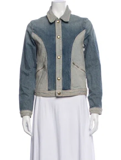 Pre-owned Mother Denim Jacket In Blue