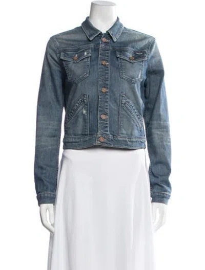 Pre-owned Mother Denim Jacket In Blue