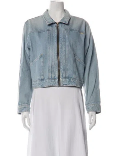 Pre-owned Mother Denim Jacket In Blue