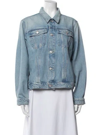 Pre-owned Mother Denim Jacket In Blue