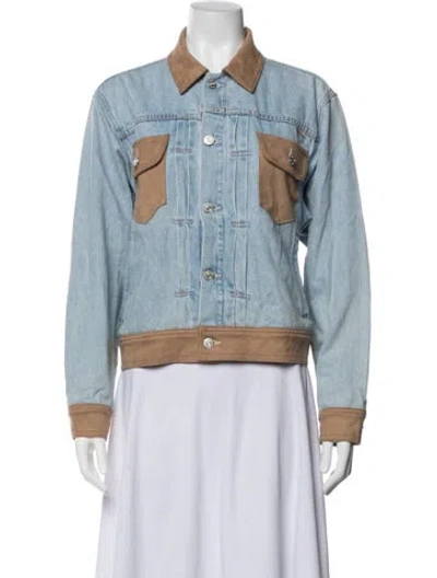 Pre-owned Mother Denim Jacket In Blue