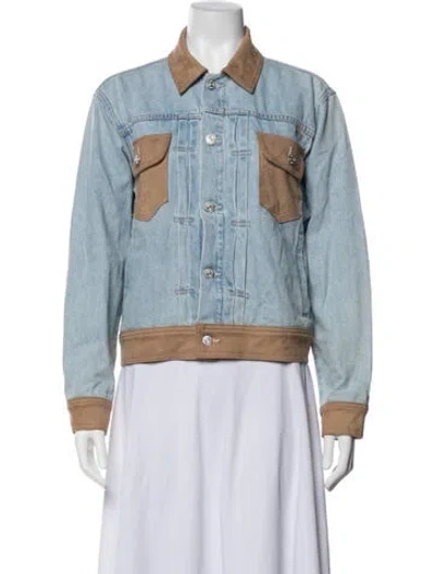Pre-owned Mother Denim Jacket In Blue