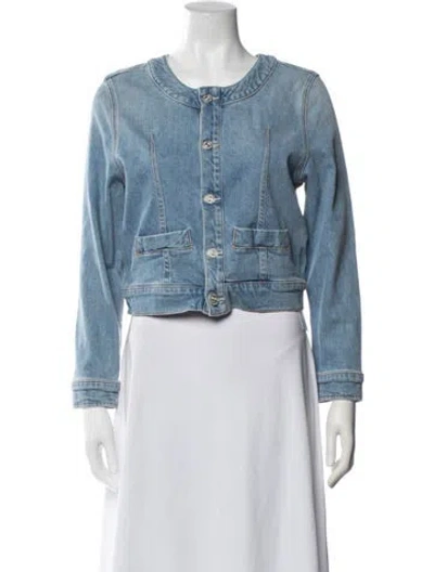 Pre-owned Mother Denim Jacket In Blue