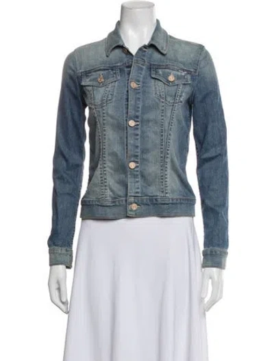 Pre-owned Mother Denim Jacket In Blue