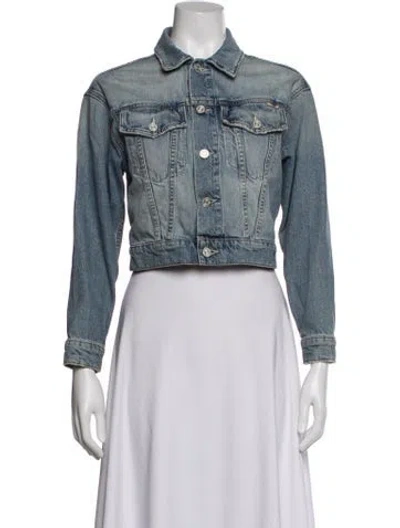 Pre-owned Mother Denim Jacket In Blue