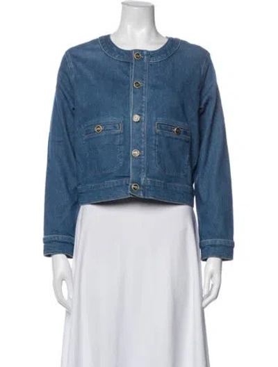 Pre-owned Mother Denim Jacket In Blue