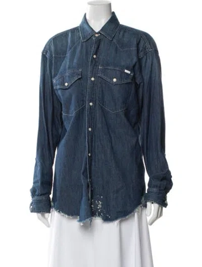 Pre-owned Mother Denim Jacket In Blue