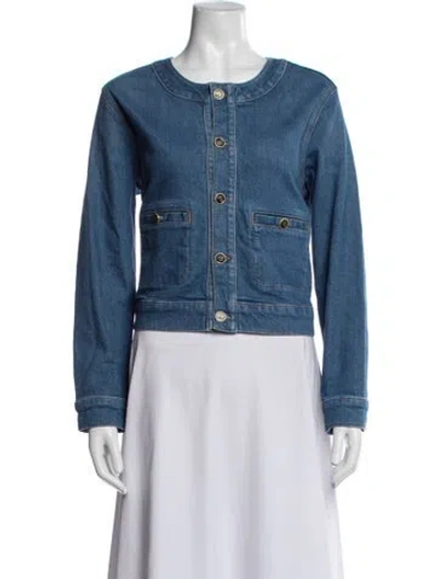 Pre-owned Mother Denim Jacket In Blue