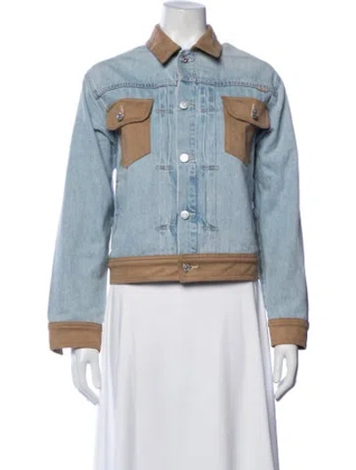 Pre-owned Mother Denim Jacket In Blue