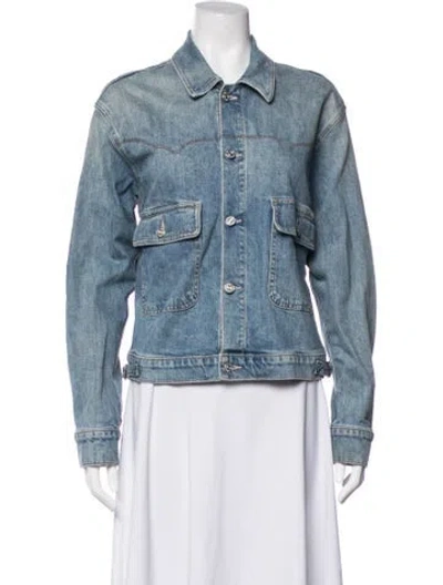 Pre-owned Mother Denim Jacket In Blue