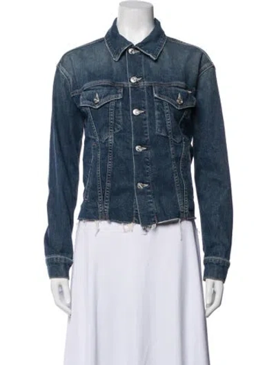 Pre-owned Mother Denim Jacket In Blue