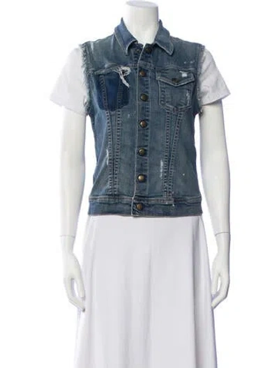 Pre-owned Mother Denim Jacket In Blue