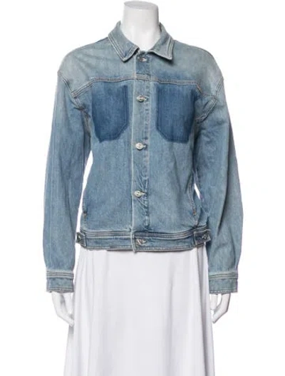 Pre-owned Mother Denim Jacket In Blue