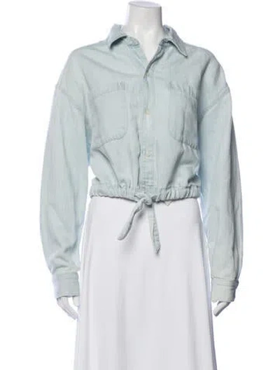 Pre-owned Mother Denim Jacket In Blue
