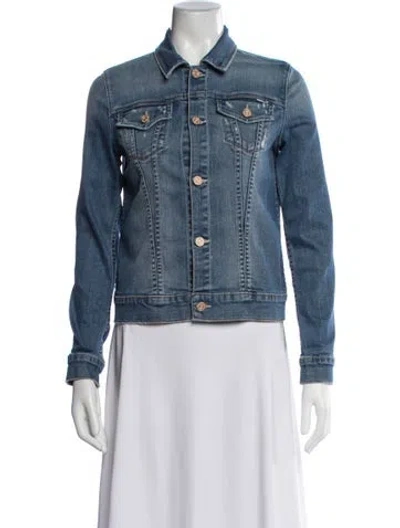 Pre-owned Mother Denim Jacket In Blue