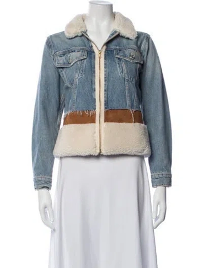 Pre-owned Mother Denim Jacket In Blue
