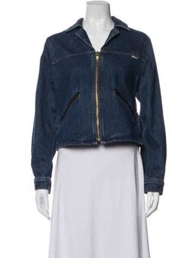 Pre-owned Mother Denim Jacket In Blue