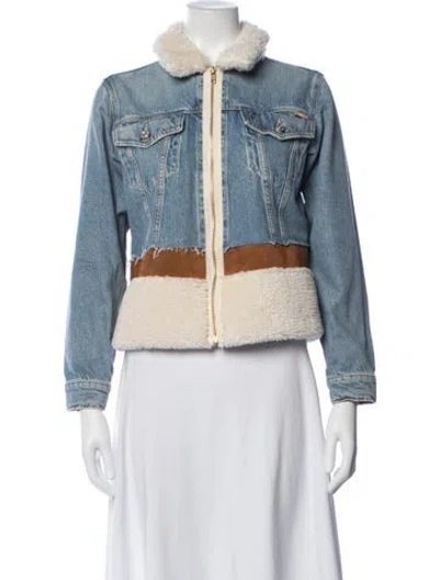 Pre-owned Mother Denim Jacket In Blue