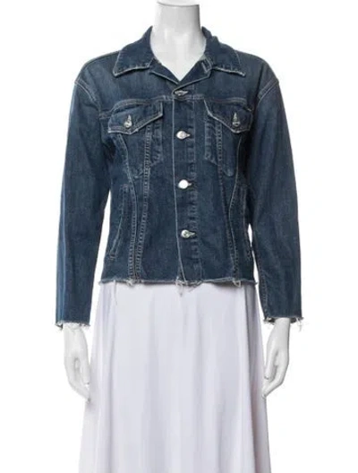 Pre-owned Mother Denim Jacket In Blue