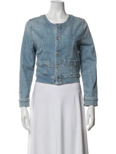 Pre-owned Mother Denim Jacket In Blue