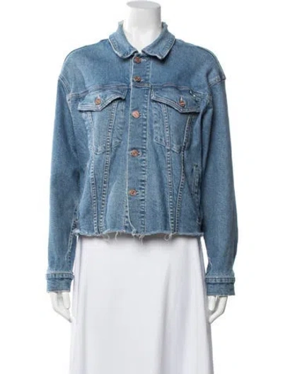 Pre-owned Mother Denim Jacket In Blue