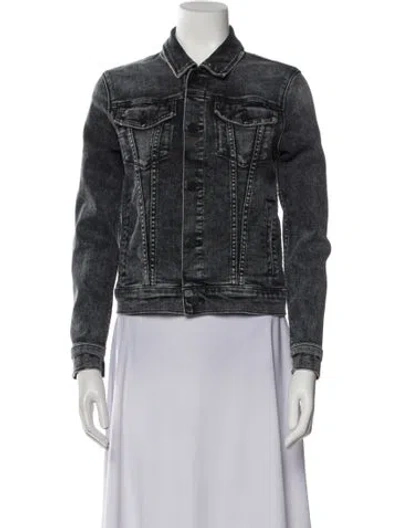 Pre-owned Mother Denim Jacket In Gray
