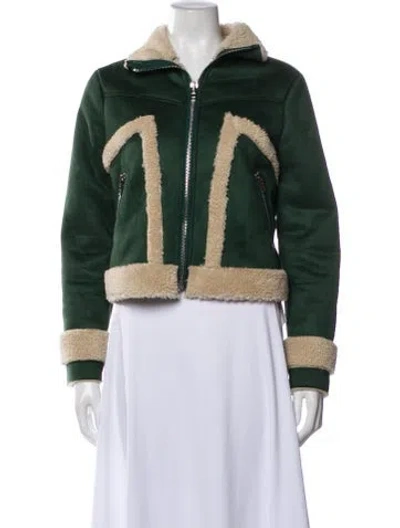 Pre-owned Mother Denim Jacket In Green