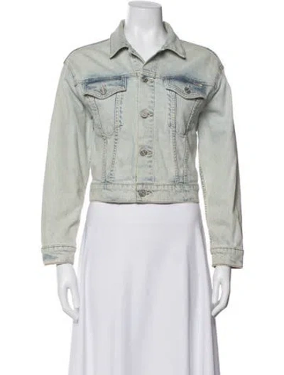 Pre-owned Mother Denim Jacket In Green