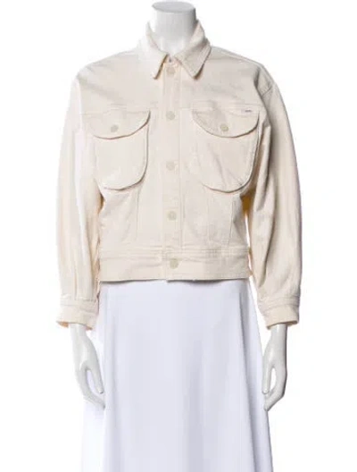 Pre-owned Mother Denim Jacket In Neutral